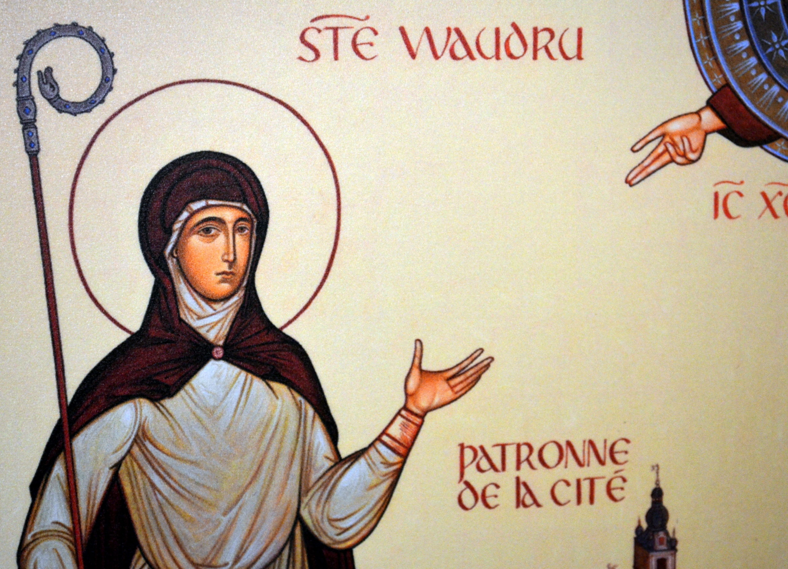 Porte-clés sainte Waudru – saint Christophe