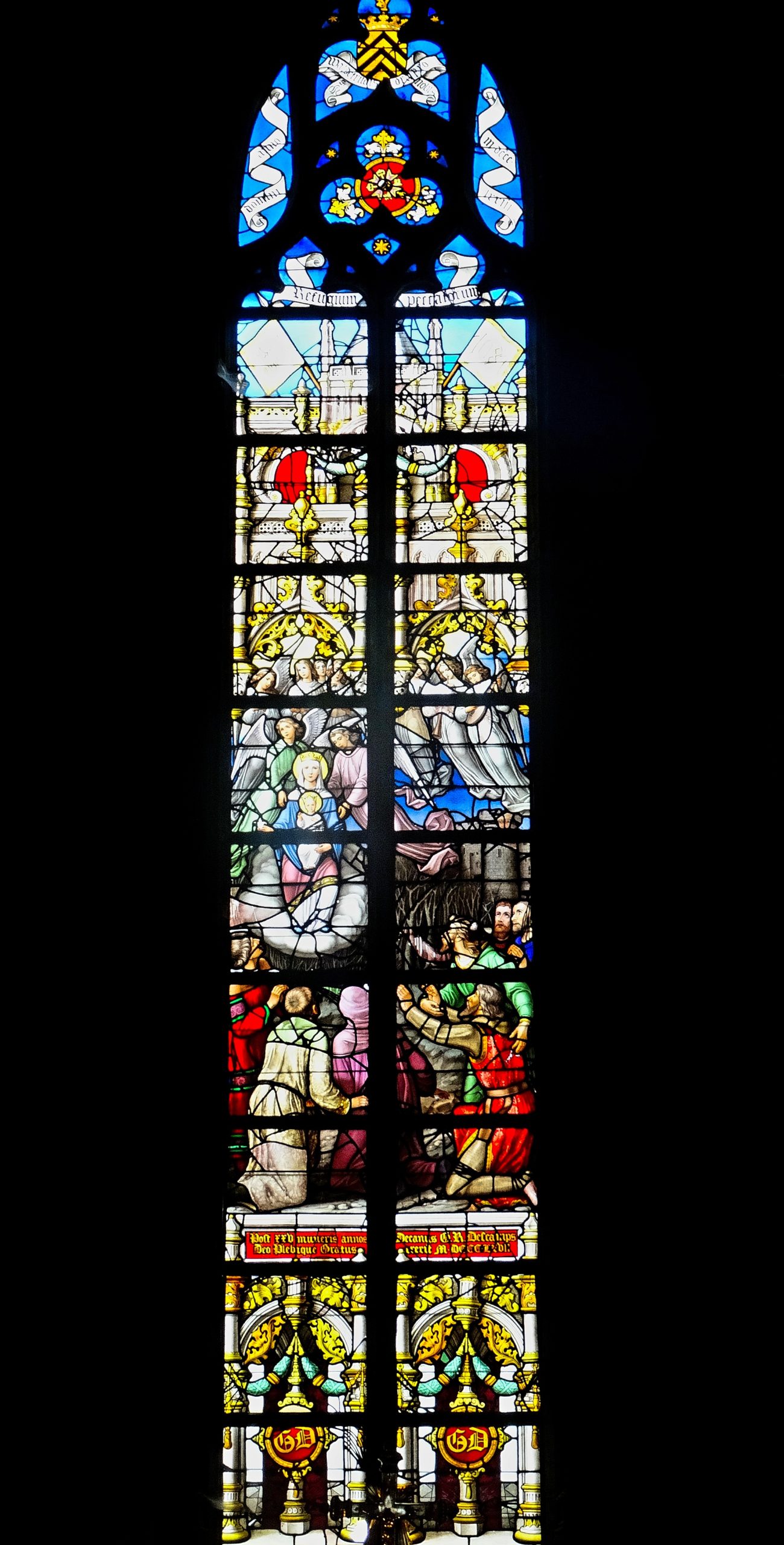 Vitrail (XIXe) de Notre-Dame de Tongre (chapelle 15) © Rodolphe Zinga